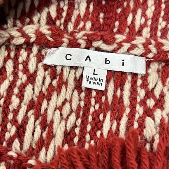 Cabi Nordic Fair Isle Shrug Cardigan, Red Ivory, L - Picture 3 of 11